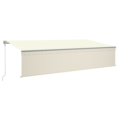 Tenda da Sole Retrattile Automatica con Parasole 6x3 m Crema