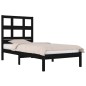Giroletto Nero in Legno Massello 75x190 cm 2FT6 Small Single Giroletto Nero in Legno Massello 75x190 cm 2FT6 Small Single