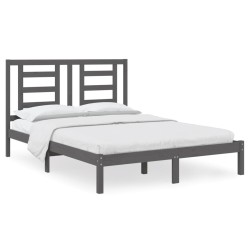 Giroletto Grigio in Legno Massello Pino 135x190 cm 4FT6 Double