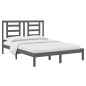 Giroletto Grigio in Legno Massello Pino 135x190 cm 4FT6 Double Giroletto Grigio in Legno Massello Pino 135x190 cm 4FT6 Double