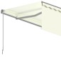 Tenda da Sole Retrattile Automatica con Parasole 6x3 m Crema