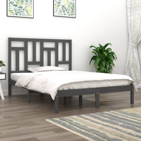 Giroletto Grigio in Legno Massello di Pino 160x200 cm