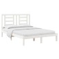 Giroletto Bianco in Legno Massello Pino 150x200cm 5FT King Size Giroletto Bianco in Legno Massello Pino 150x200cm 5FT King Size