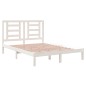 Giroletto Bianco in Legno Massello Pino 150x200cm 5FT King Size Giroletto Bianco in Legno Massello Pino 150x200cm 5FT King Size