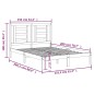 Giroletto Bianco in Legno Massello Pino 150x200cm 5FT King Size Giroletto Bianco in Legno Massello Pino 150x200cm 5FT King Size