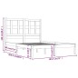 Giroletto Grigio Legno Massello Pino 180x200 cm 6FT Super King Giroletto Grigio Legno Massello Pino 180x200 cm 6FT Super King