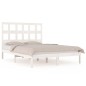 vidaXL Letto senza Materasso Bianco 140x190 cm Legno Massello di Pino vidaXL Letto senza Materasso Bianco 140x190 cm Legno Massello di Pino