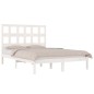 vidaXL Letto senza Materasso Bianco 140x190 cm Legno Massello di Pino vidaXL Letto senza Materasso Bianco 140x190 cm Legno Massello di Pino