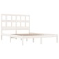 vidaXL Letto senza Materasso Bianco 140x190 cm Legno Massello di Pino vidaXL Letto senza Materasso Bianco 140x190 cm Legno Massello di Pino
