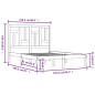 Giroletto Grigio in Legno Massello 120x190 cm 4FT Small Double Giroletto Grigio in Legno Massello 120x190 cm 4FT Small Double