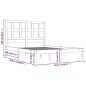 Giroletto Grigio in Legno Massello Pino 150x200cm 5FT King Size Giroletto Grigio in Legno Massello Pino 150x200cm 5FT King Size
