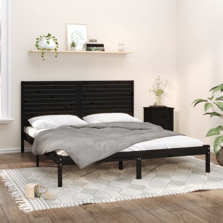 Giroletto Nero in Legno Massello 200x200 cm