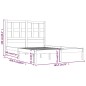 Giroletto Bianco Legno Massello Pino 180x200 cm 6FT Super King Giroletto Bianco Legno Massello Pino 180x200 cm 6FT Super King