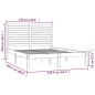 vidaXL Giroletto Bianco in Legno Massello 120x200 cm vidaXL Giroletto Bianco in Legno Massello 120x200 cm