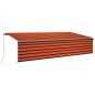 Tenda Retrattile Automatica con Parasole 6x3 m Arancio Marrone