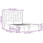 Giroletto Miele in Legno Massello 120x190 cm 4FT Small Double Giroletto Miele in Legno Massello 120x190 cm 4FT Small Double