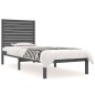 Giroletto Grigio in Legno Massello 90x190 cm 3FT6 Single Giroletto Grigio in Legno Massello 90x190 cm 3FT6 Single