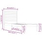 Giroletto Grigio in Legno Massello 90x190 cm 3FT6 Single Giroletto Grigio in Legno Massello 90x190 cm 3FT6 Single