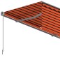 Tenda Retrattile Automatica con Parasole 6x3 m Arancio Marrone
