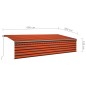 Tenda Retrattile Automatica con Parasole 6x3 m Arancio Marrone