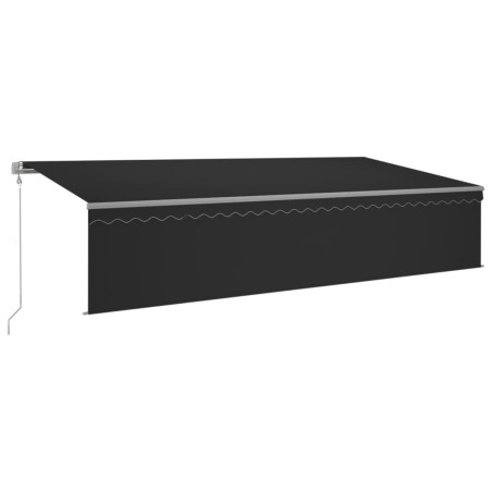 Tenda da Sole Retrattile Automatica con Parasole 6x3m Antracite