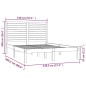 Giroletto Grigio in Legno Massello 140x200 cm Giroletto Grigio in Legno Massello 140x200 cm