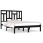 Giroletto Nero in Legno Massello Pino 150x200 cm 5FT King Size Giroletto Nero in Legno Massello Pino 150x200 cm 5FT King Size