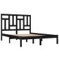 Giroletto Nero in Legno Massello Pino 150x200 cm 5FT King Size Giroletto Nero in Legno Massello Pino 150x200 cm 5FT King Size