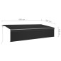 Tenda da Sole Retrattile Automatica con Parasole 6x3m Antracite Tenda da Sole Retrattile Automatica con Parasole 6x3m Antracite