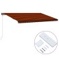 Tenda da Sole Retrattile Automatica 600x300cm Arancio e Marrone Tenda da Sole Retrattile Automatica 600x300cm Arancio e Marrone