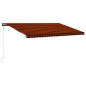 Tenda da Sole Retrattile Automatica 600x300cm Arancio e Marrone Tenda da Sole Retrattile Automatica 600x300cm Arancio e Marrone