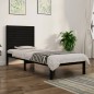 Giroletto Nero in Legno Massello 75x190 cm 2FT6 Small Single