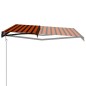 Tenda da Sole Retrattile Automatica 600x300cm Arancio e Marrone Tenda da Sole Retrattile Automatica 600x300cm Arancio e Marrone