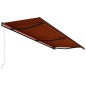 Tenda da Sole Retrattile Automatica 600x300cm Arancio e Marrone Tenda da Sole Retrattile Automatica 600x300cm Arancio e Marrone