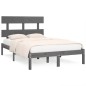 Giroletto Grigio in Legno Massello 150x200 cm 5FT King Size Giroletto Grigio in Legno Massello 150x200 cm 5FT King Size