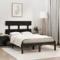 Giroletto Nero in Legno Massello 120x190 cm 4FT Small Double Giroletto Nero in Legno Massello 120x190 cm 4FT Small Double