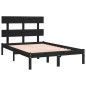 Giroletto Nero in Legno Massello 120x190 cm 4FT Small Double Giroletto Nero in Legno Massello 120x190 cm 4FT Small Double
