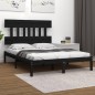 vidaXL Giroletto Nero in Legno Massello 200x200 cm vidaXL Giroletto Nero in Legno Massello 200x200 cm