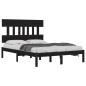 vidaXL Giroletto Nero in Legno Massello 200x200 cm vidaXL Giroletto Nero in Legno Massello 200x200 cm