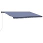 Tenda da Sole Retrattile Automatica 600x300 cm Blu e Bianca Tenda da Sole Retrattile Automatica 600x300 cm Blu e Bianca