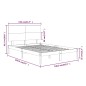 Giroletto Nero in Legno Massello 135x190 cm 4FT6 Double Giroletto Nero in Legno Massello 135x190 cm 4FT6 Double