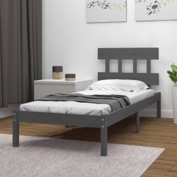 Giroletto Grigio in Legno Massello 90x190 cm 3FT6 Single