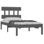Giroletto Grigio in Legno Massello 90x190 cm 3FT6 Single Giroletto Grigio in Legno Massello 90x190 cm 3FT6 Single