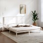 vidaXL Giroletto senza Materasso Bianco 200x200 cm Legno Massello Pino vidaXL Giroletto senza Materasso Bianco 200x200 cm Legno Massello Pino