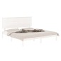 vidaXL Giroletto senza Materasso Bianco 200x200 cm Legno Massello Pino vidaXL Giroletto senza Materasso Bianco 200x200 cm Legno Massello Pino