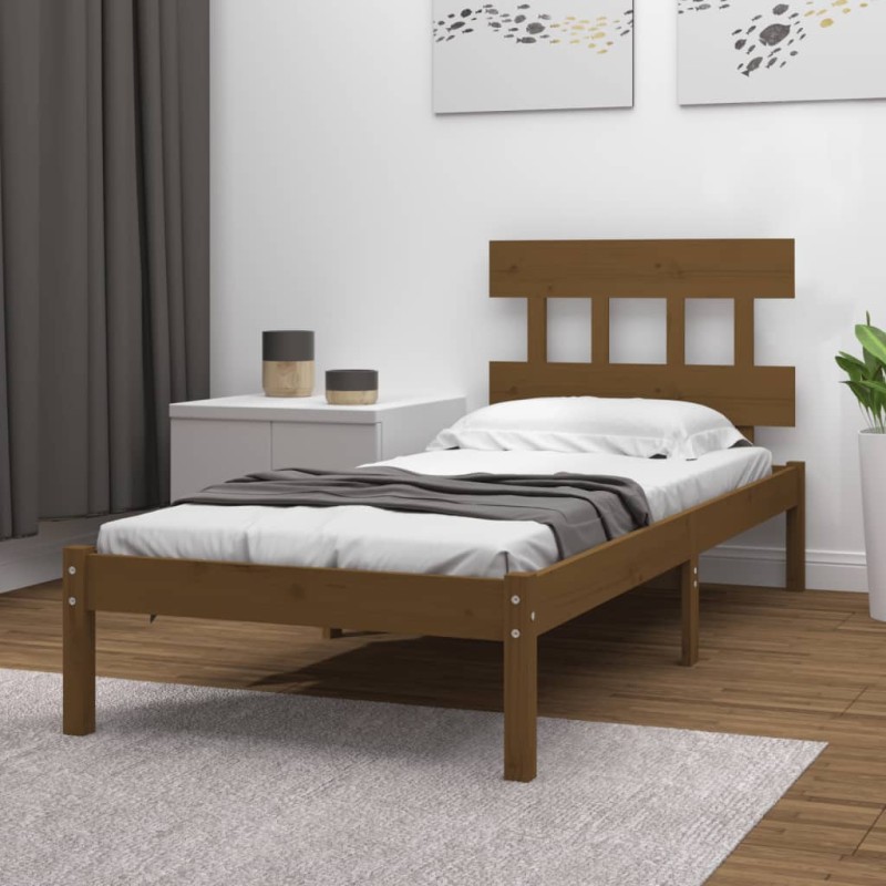 Giroletto Miele in Legno Massello 75x190 cm 2FT6 Small Single Giroletto Miele in Legno Massello 75x190 cm 2FT6 Small Single