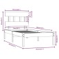 Giroletto Miele in Legno Massello 75x190 cm 2FT6 Small Single Giroletto Miele in Legno Massello 75x190 cm 2FT6 Small Single