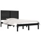 Giroletto Nero in Legno Massello 120x190 cm 4FT Small Double Giroletto Nero in Legno Massello 120x190 cm 4FT Small Double