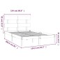Giroletto Miele in Legno Massello 150x200 cm 5FT King Size Giroletto Miele in Legno Massello 150x200 cm 5FT King Size