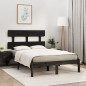 Giroletto Nero in Legno Massello 150x200 cm 5FT King Size